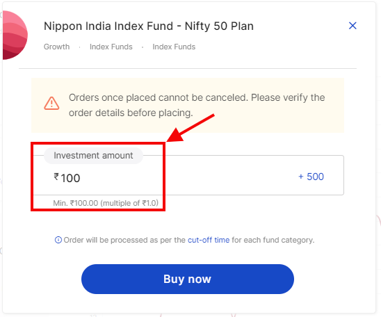 Invest in Index Fund - Nippon India